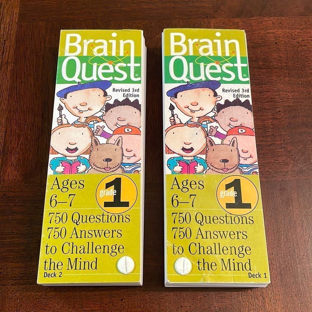 Grade 1 Brain Quest  Ages 6 - 7 Kids Learning Card Game Brainquest